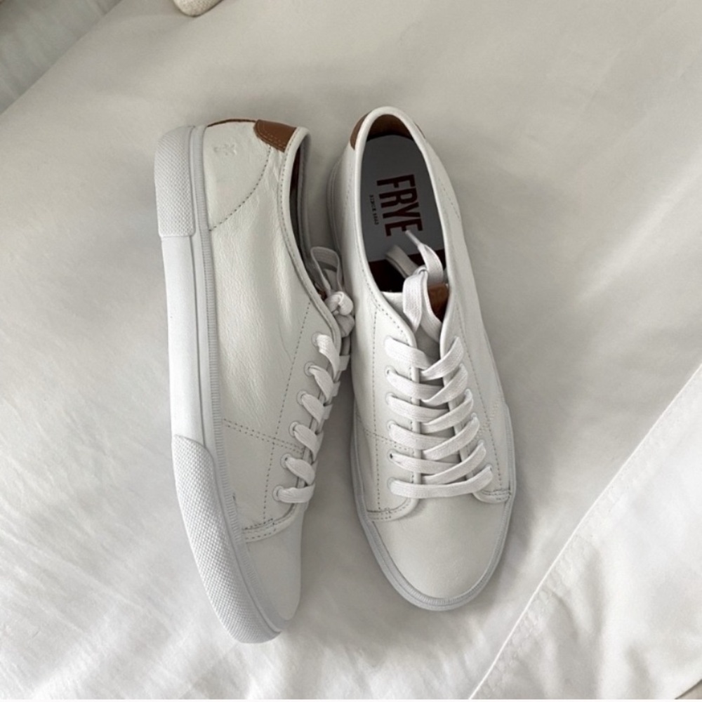 NWT Frye White Leather Sneakers